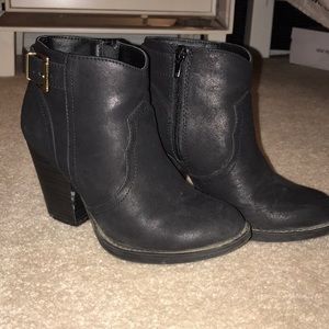 black ankle boots